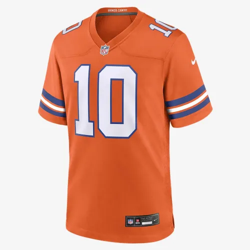 Bo Nix Denver Broncos мужские Nike NFL Game Jersey Orange