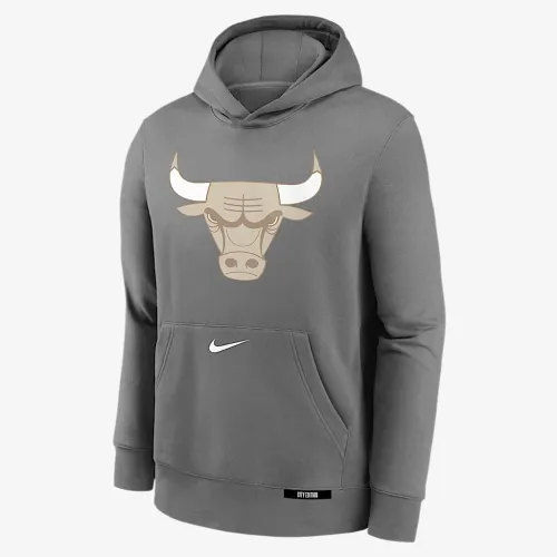 Chicago Bulls Club City Edition Big детские Nike NBA Pullover Толстовка с капюшоном цвет серый