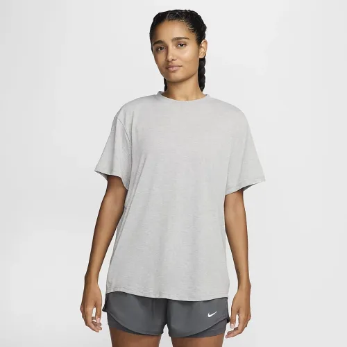 Nike One Relaxed женская Dri-FIT Short-Sleeve Top цвет серый