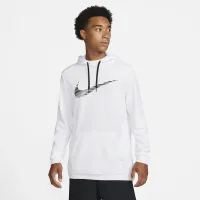 Nike Dri-FIT мужские Pullover тренировочные Толстовка с капюшоном цвет белый