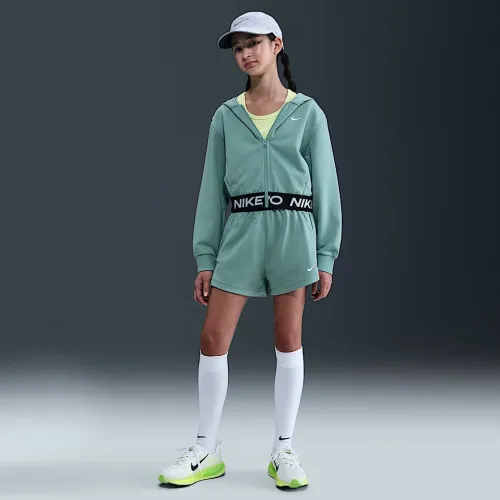 Nike Pro Fleece Big дитячі (Girls') Dri-FIT шорти колір зелений