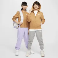 Nike Sportswear Club Fleece Big детские Full-Zip Толстовка с капюшоном цвет коричневый