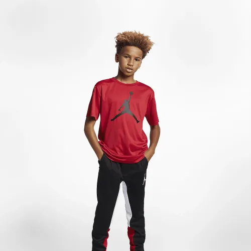 Nike Jordan Big дитячі Dri-FIT Jumpman Logo футболка колір червоний