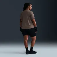 Nike One Classic жіноча Dri-FIT Short-Sleeve Top (великі розміри) колір коричневий