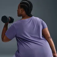 Nike Dri-FIT жіноча футболка (великі розміри) колір фіолетовий