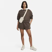 Nike Sportswear Phoenix Fleece жіноча З високою талією Loose шорти колір коричневий