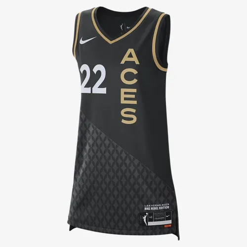 A'ja Wilson Aces Rebel Edition Nike Dri-FIT WNBA Victory Jersey цвет черный