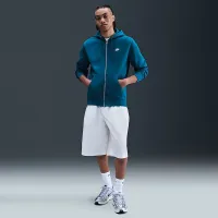 Nike Club мужские Full-Zip Fleece Толстовка с капюшоном синий