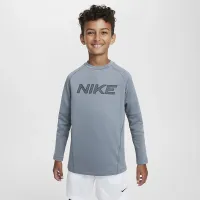Nike Pro Warm Big дитячі (для хлопчиків) Dri-FIT Long-Sleeve тренувальні Top колір сірий
