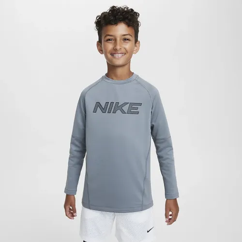 Nike Pro Warm Big дитячі (для хлопчиків) Dri-FIT Long-Sleeve тренувальні Top колір сірий