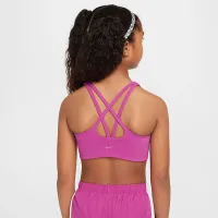 Nike One Big дитячі (Girls') Long-Line Sports Bra колір фіолетовий