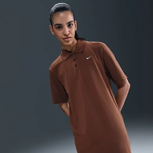 Nike Sportswear Essential женская Short-Sleeve Polo Костюм цвет коричневый
