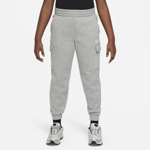 Nike Sportswear Club Fleece Big детские Cargo Pants (Extended Size) цвет серый