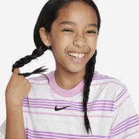 Nike Sportswear Essentials+ Big дитячі (Girls') Boxy футболка колір білий