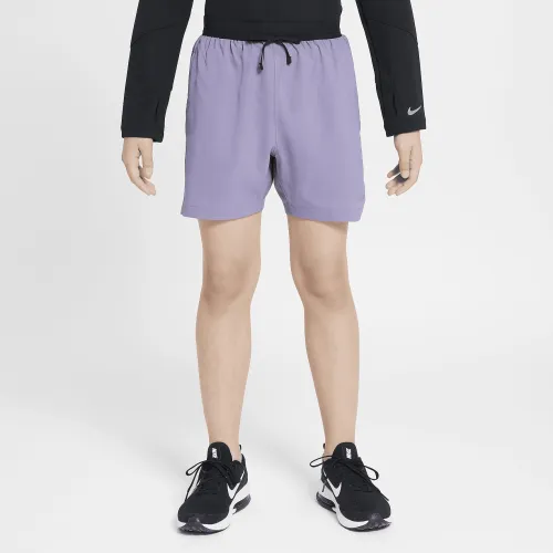 Nike Multi Tech EasyOn Big детские (для мальчиков) Dri-FIT тренировочные шорты цвет фиолетовый