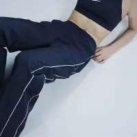 Nike Windrunner жіноча З високою талією Woven Open-Hem Pants блакитний