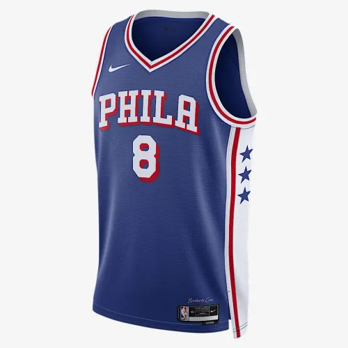 Philadelphia 76ers 2023/24 Icon Edition чоловічі Nike Dri-FIT NBA Swingman Jersey блакитний