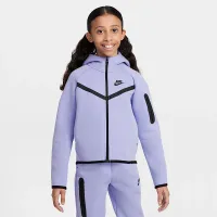 Nike Sportswear Tech Fleece Girls' Full-Zip Толстовка с капюшоном цвет фиолетовый