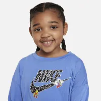 Nike Notebook Print Long Sleeve Knit Top Little Kids Top блакитний