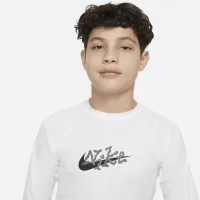 Nike Swim Scribble Big детские (для мальчиков) Short-Sleeve Hydroguard цвет белый