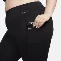 Nike Universa женская Medium-Support С высокой Талией 7/8 лосины с карманами(большие размеры) цвет черный