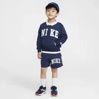 Nike Sportswear Club Toddler French Terry Long Sleeve Polo блакитний