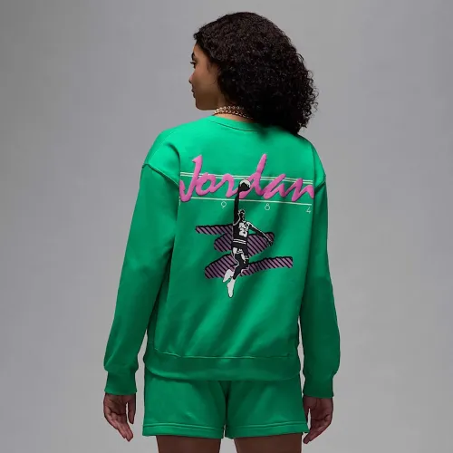Nike Jordan Brooklyn Fleece жіноча Crew-Neck світшот колір зелений