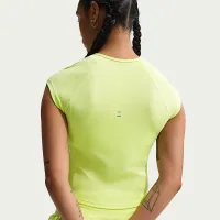 Nike Tempo Swoosh женская Dri-FIT Cap-Sleeve Running Top Yellow