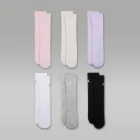 Nike Jordan Everyday Essentials Big детские Crew носки (6 пары) Pink