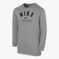 Nike Lacrosse Big дитячі (для хлопчиків) Long-Sleeve футболка колір сірий