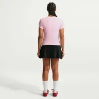 Nike Sportswear Chill Knit жіноча Slim Cropped футболка Pink