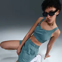 Nike Sportswear Chill Poplin женская Slim Cropped Tank Top синий