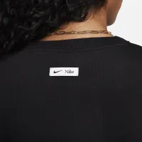 Nike Sportswear Phoenix Fleece женская оверсайз Cropped Crew-Neck свитшот цвет черный
