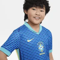 Brazil 2024 Stadium Away Big детские Nike Dri-FIT Soccer Replica Jersey синий