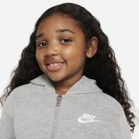 Nike Sportswear Club Fleece Full-Zip Little Kids Толстовка с капюшоном цвет серый