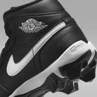 Nike Jordan 1 Mid Little/Big детские Cleats цвет черный