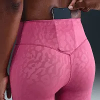 Nike Universa женская С высокой Талией Printed 7/8 лосины with No Front Seam цвет фиолетовый