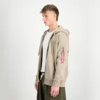 Кофта/футболка Alpha Industries Back Print Zip Толстовка з капюшоном 128342679 - бежева