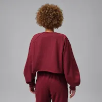 Nike Jordan Flight Fleece женская Mod-Crop Crew-Neck свитшот цвет красный