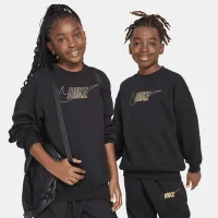 Nike Sportswear Club Fleece Big детские (Girls') Crew-Neck свитшот цвет черный