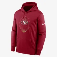San Francisco 49ers Icon Men’s Nike Therma NFL Pullover Толстовка с капюшоном цвет красный