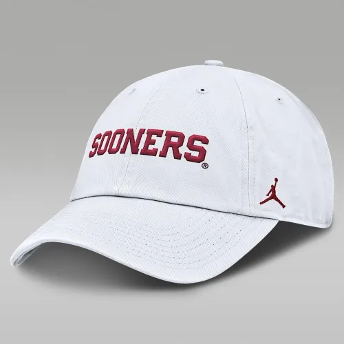 Nike Oklahoma Sooners Core Club Mascot Wordmark чоловічі Jordan Brand College Adjustable Hat колір білий