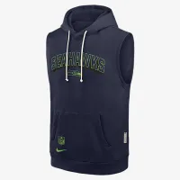 Seattle Seahawks Sideline мужские Nike Dri-FIT NFL Sleeveless Pullover Толстовка с капюшоном синий