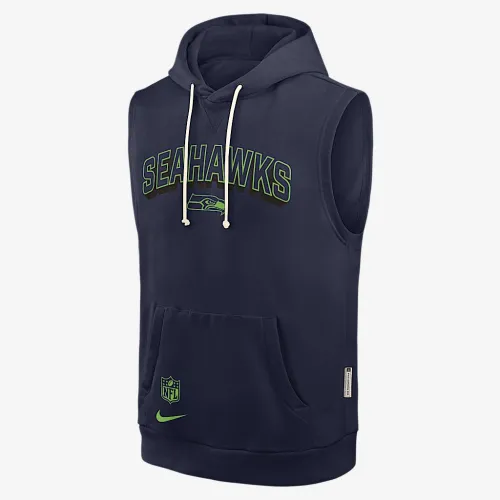 Seattle Seahawks Sideline мужские Nike Dri-FIT NFL Sleeveless Pullover Толстовка с капюшоном синий
