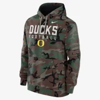 Oregon Ducks Military Appreciation Club Men’s Nike College Pullover Толстовка с капюшоном цвет зеленый