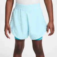 Nike Dri-FIT Sunny Swoosh Little дитячі 2-Fer шорти блакитний