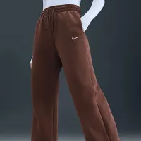 Nike Sportswear Phoenix Fleece женская С высокой Талией Wide-Leg Pants цвет коричневый