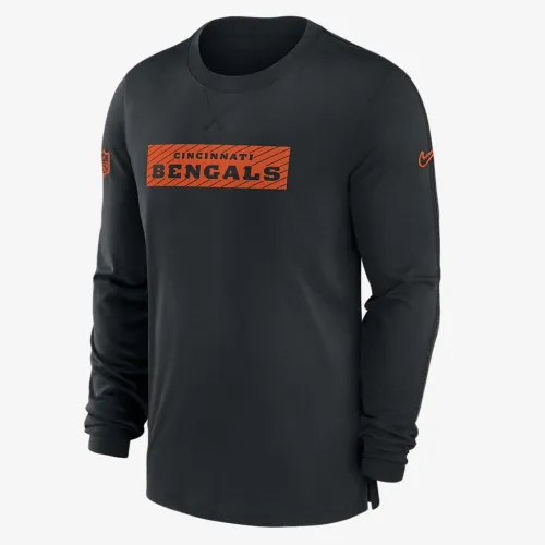 Cincinnati Bengals Sideline Player Team Issue Men’s Nike Dri-FIT Long-Sleeve Top цвет черный