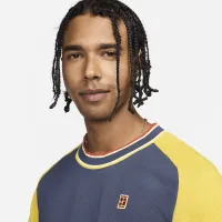 NikeCourt Heritage чоловічі Short-Sleeve Tennis Top блакитний