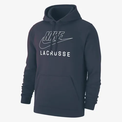 Nike Swoosh Club Fleece чоловічі Lacrosse Pullover Толстовка з капюшоном блакитний